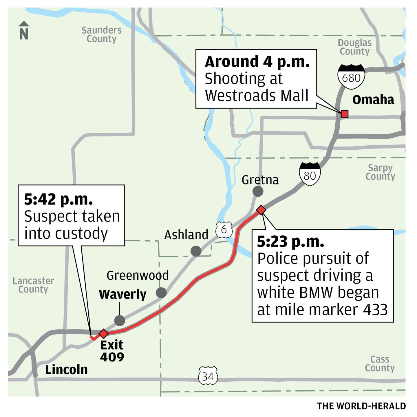Westroads police shooting map
